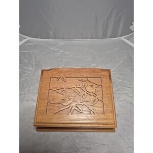 💥 Hand Carved Wooden Bird Music Box A7 jewelry trinket